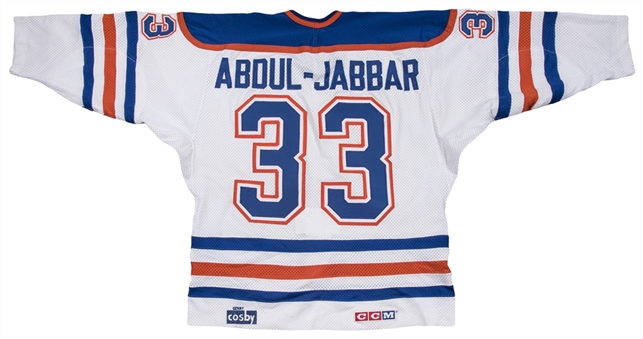 Kareem Abdul-Jabbar Customized Edmonton Oilers Jersey (Abdul-Jabbar LOA)